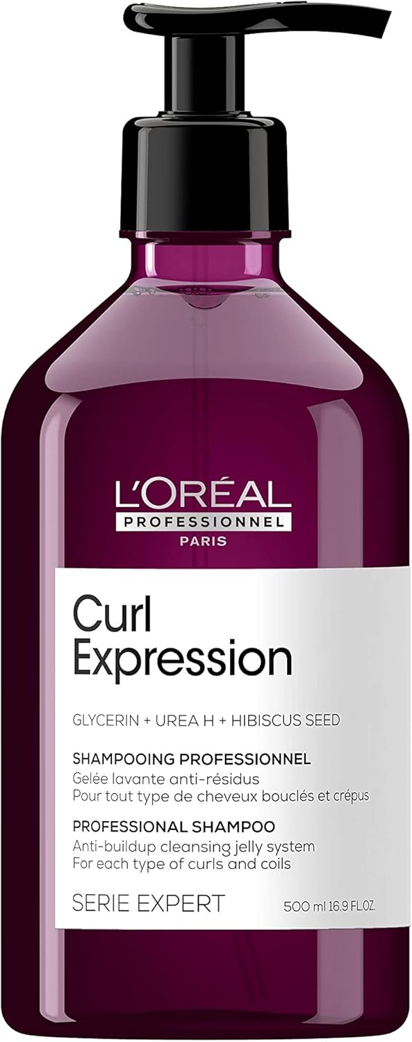 L'Oréal Professionnel, Gelée Lavante, Cheveux Bouclés / Frisés / Crépus, Shampoing Sans Sulfate & Sans Silicone, Elimine Impuretés & Résidus, Hydrate sans Alourdir, 500 ml Shampoing Gelée - 500 ml