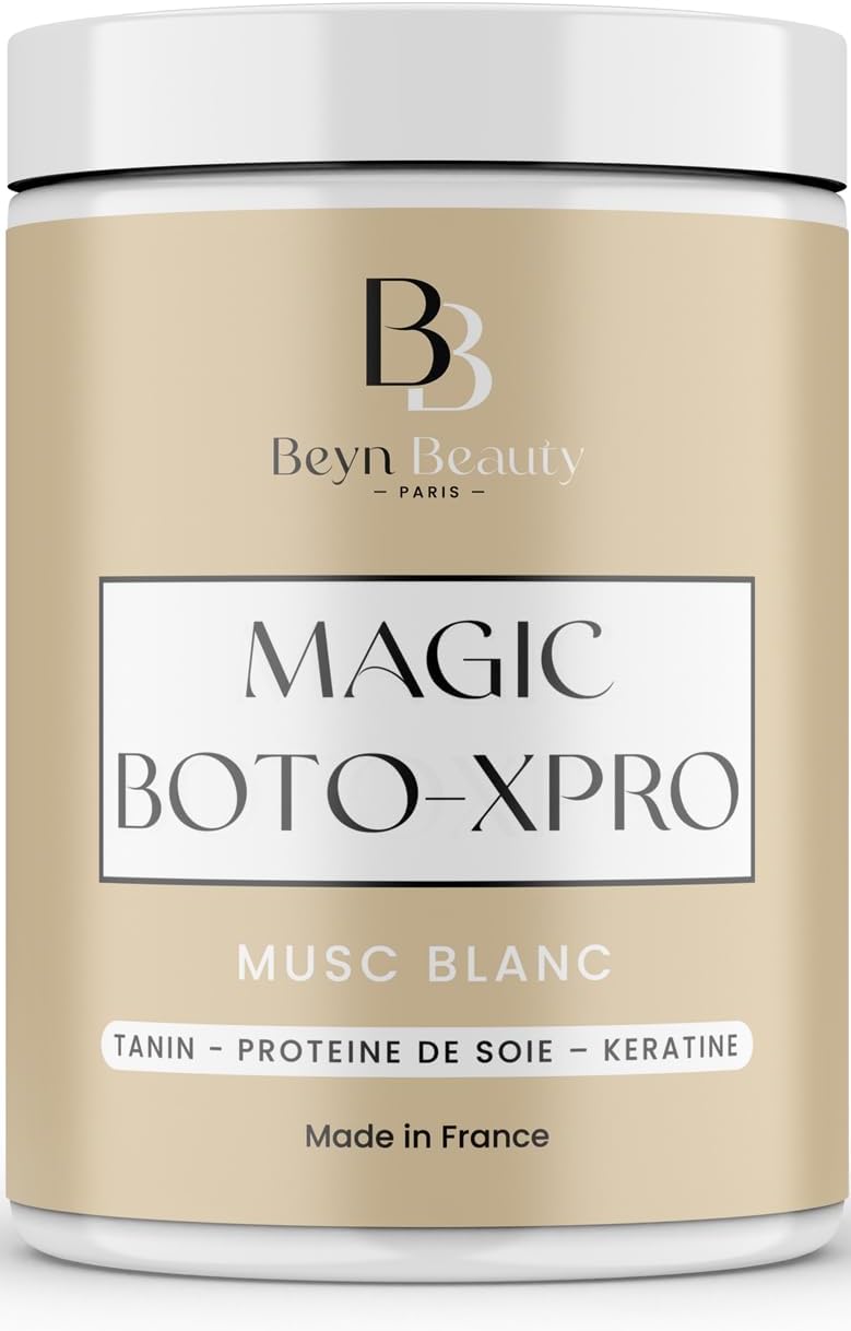 BOTOXPRO CAPILLAIRE professionnel pour cheveux abimés - Masque Hydratant, fortifiant, lissant à la Kératine, Acide hyaluronique, tanin protéine de soie - Fabriqué en France (1000 ml, Musc Blanc) Musc Blanc 1 l (Lot de 1)