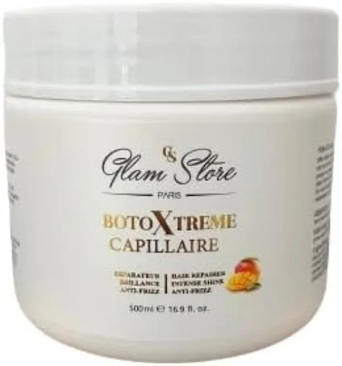 GLAM STORE BOTOXTREME capillaire soin masque pour cheveux abimés (mangue) Pot 500 ml