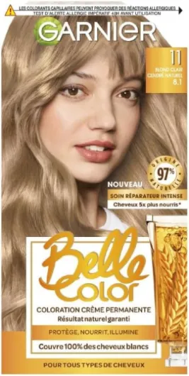 Belle Color - Coloration permanente Blond - 11 Blond Clair Cendré Naturel