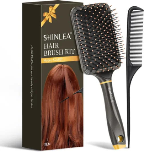Set de Brosse Cheveux Démêlante - Brosse Brushing Lissante Pour Femme, Réduisant L'emmêLement Et La Casse des Cheveux, Adapté Pour La Dédélange en Humidité et en Séchage