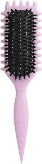 Curl Defining Brush,Brosse à Cheveux En Poils De Sanglier Brosse De Coiffage Pour Démêler,Mettre En Forme,Définir Les Boucles Pour Les Femmes Et Les Hommes pourpre
