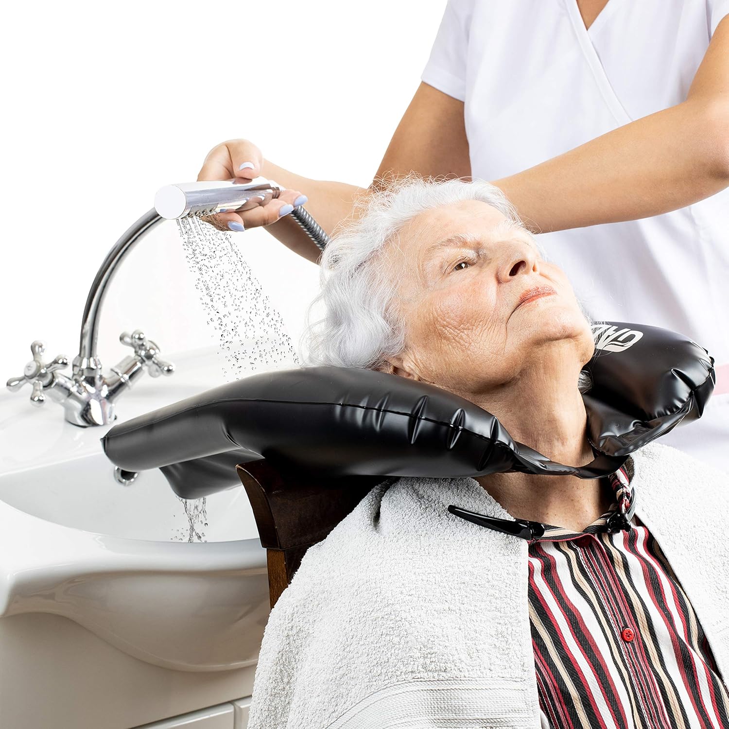 Plateau Portable, Bac a shampoing domicile, Bac Pour Laver les Cheveux, Bassin Gonflable pour Laver Les Cheveux, Bassin de lit Pour Lave Tete Domicile, Bac Lavage Cheveux Domicile