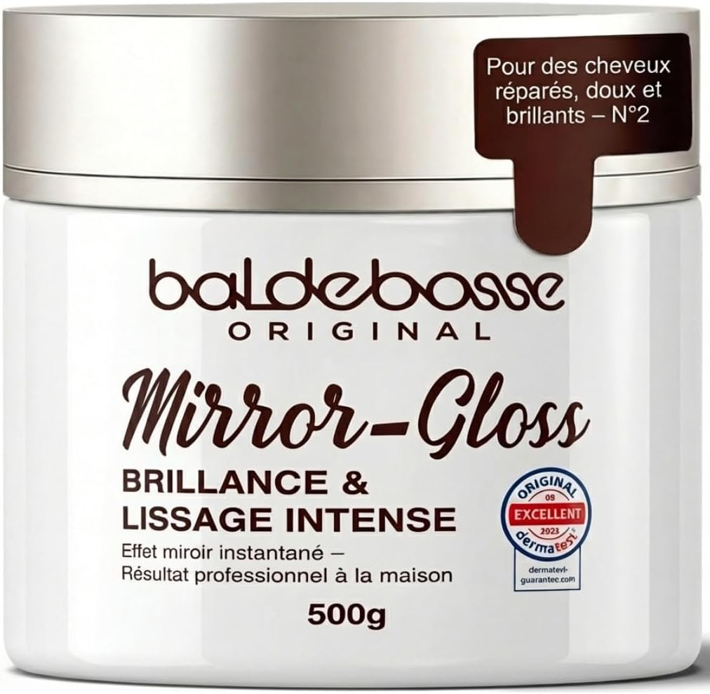 Masque Cheveux –Mirror Gloss Boto-x Capillaire Professionnel, Soin Réparateur Intense pour Cheveux Secs et Abîmés –Lissage Brillance Miroir –Testé et Approuvé en Laboratoire –Soin Profond
