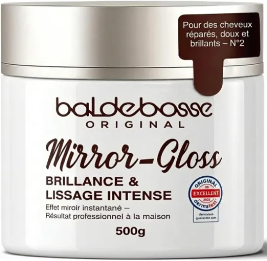 Masque Cheveux –Mirror Gloss Boto-x Capillaire Professionnel, Soin Réparateur Intense pour Cheveux Secs et Abîmés –Lissage Brillance Miroir –Testé et Approuvé en Laboratoire –Soin Profond