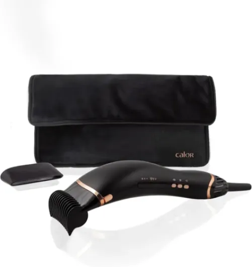 Air Motion, Sèche-cheveux lissant, Design révolutionnaire, Léger, Puissant, Moteur digital, Effet Coanda, CF8C20C0 Sèche-cheveux lissant Noir