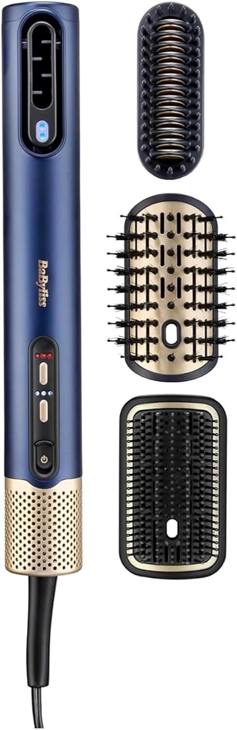 Air Wand - Sèche-cheveux, Lisseur et Styler - Tout en Un - S'utilise sur cheveux secs ou mouillés - Anti Frisottis, Sans Dommage dû à la chaleur, 3 accessoires, AS6553E - Exclusivité Amazon
