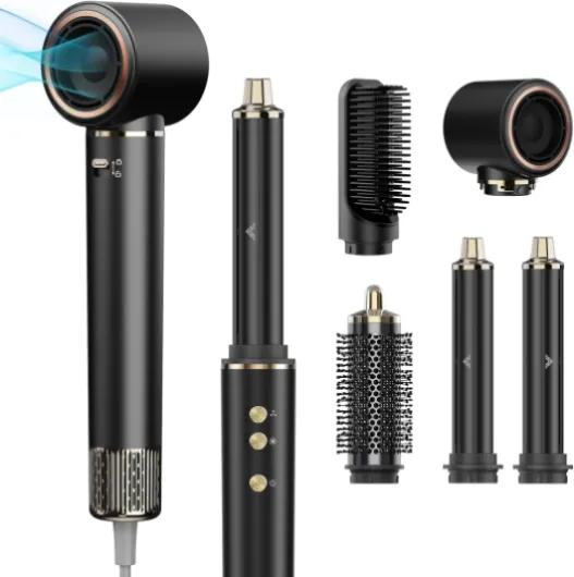 Appareil de coiffure 5 en 1 avec One Touch Cool Shot - 110 000 tr/min Air-Styler pour femme - Appareil de coiffure professionnel,curler et sécher les cheveux pour la maison