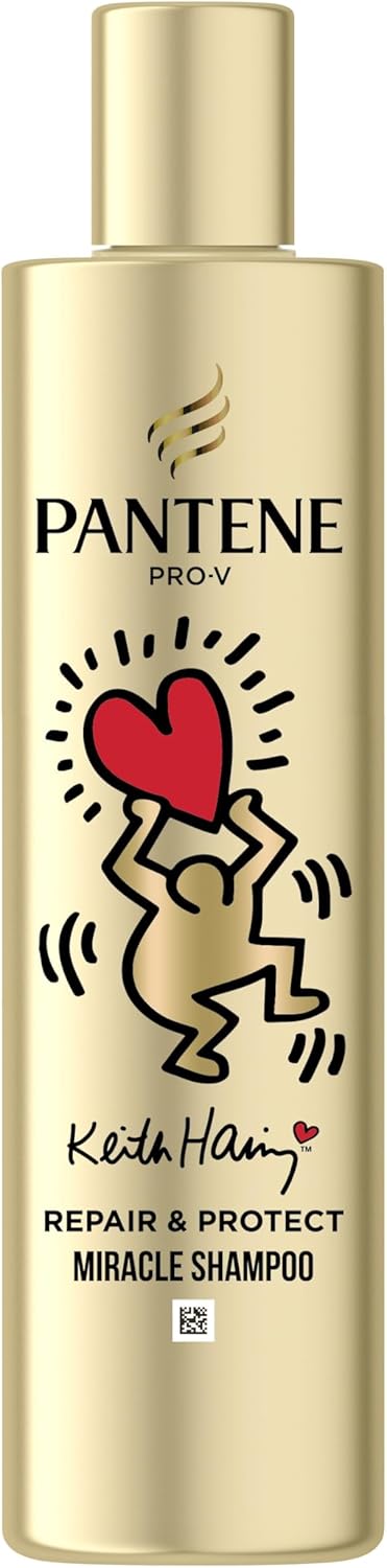Pro-V x Keith Haring Art Collection Repair & Protect Shampoing Miracle 250ml pour Cheveux Fragiles et Abîmés, Formule PRO-V avec Technologie Active Nutri-Plex, Aide à Réparer les Cheveux Secs