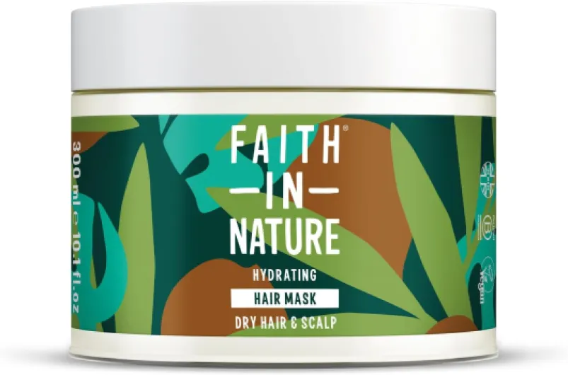 , Masque Capillaire Naturel à la Noix de Coco et au Karité Faith In Nature, Hydratant, Vegan & Cruelty Free, Sans Parabènes & SLES, Pour Cheveux Normaux à Secs, 300ml 300 g (Lot de 1) Coconut & Shea