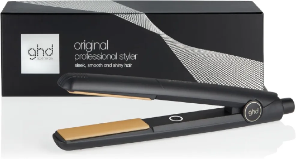 Ghd - Lisseur cheveux ghd original - Fer à lisser professionnel (Noir) - Cheveux lisses, doux et brillants, sans chaleur extrême - Lisseur boucleur, design arrondi - Idéal pour tous types de cheveux