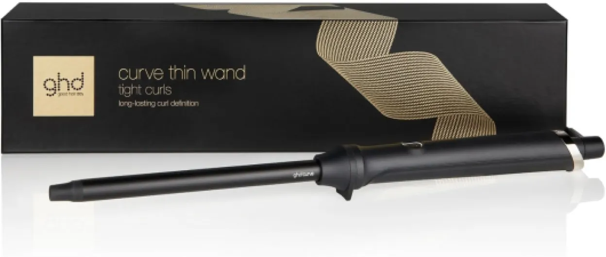 Ghd - Boucleur ghd Thin Wand - Boucleur professionnel (Noir) - Créez des boucles dès 3 secondes pour une tenue 24H - Boucles serrées et définies - Idéal pour tous types de cheveux