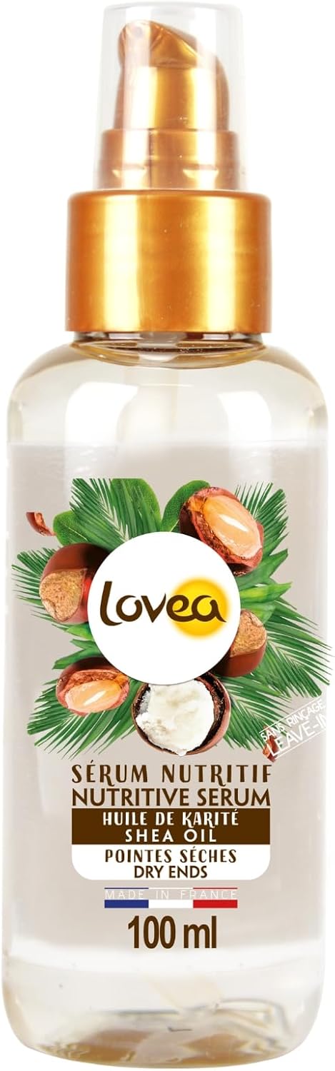 Sérum Nutritif - A Base D'Huile de Karité - Hydrate, Nourrit et Répare - Pointes Sèches et Abimées - Sans Rinçage - Fabriqué en France - 100ml