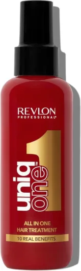 Revlon Professional UniqOne, Masque en Spray Sans Rinçage (150 ml), Soin Cheveux Nourrissant et Réparateur, Formule Vegan, Tous Types de Cheveux Rouge Classique