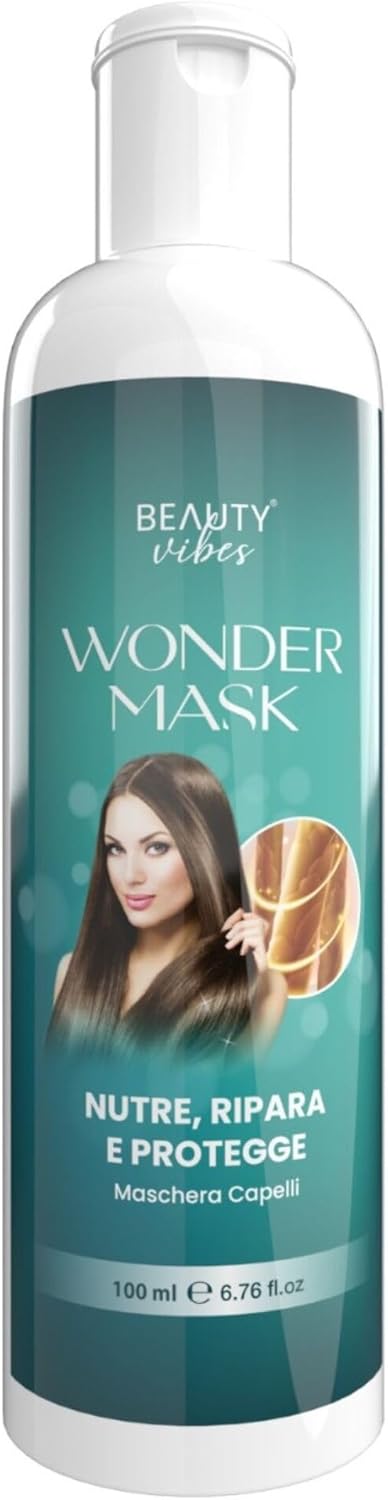 Wonder Mask Masque Capillaire Réparateur Diamond Luxury - Soin Lissant Professionnel pour Cheveux Abîmés et Secs - Kératine et Argan 200ml