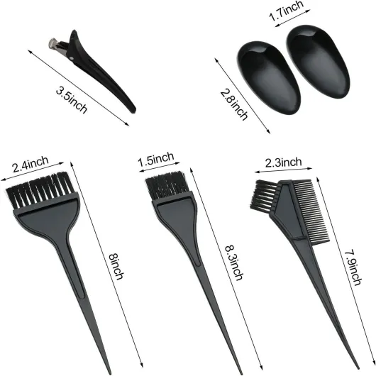 Kit Coloration Cheveux, [13 Pièces] SlickMart Outil de Teinture avec Bol Pliant pour les Réutilisable Cheveux Bol Et Brosses, Cheveux de Pratique Coiffure Outils Pour Coloration Cheveux Décolorante