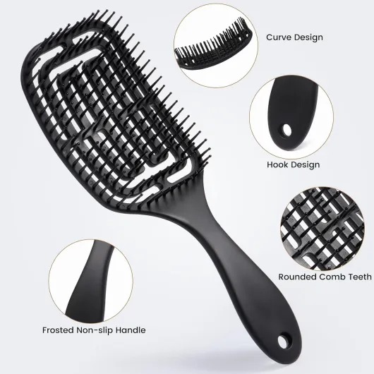 Brosse à cheveux, Brosse Demelante Cheveux pour Cheveux Secs ou Mouillés, Ergonomique, Brosse Cheveux Demelante Convient à tous les types de cheveux, Convient aux hommes et aux femmes