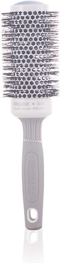 Brosse à cheveux ronde Olivia Garden Ceramic + Ion 45, brosse à cheveux ronde ionique antistatique avec corps en céramique et poils en nylon, 45 mm - lot de 1