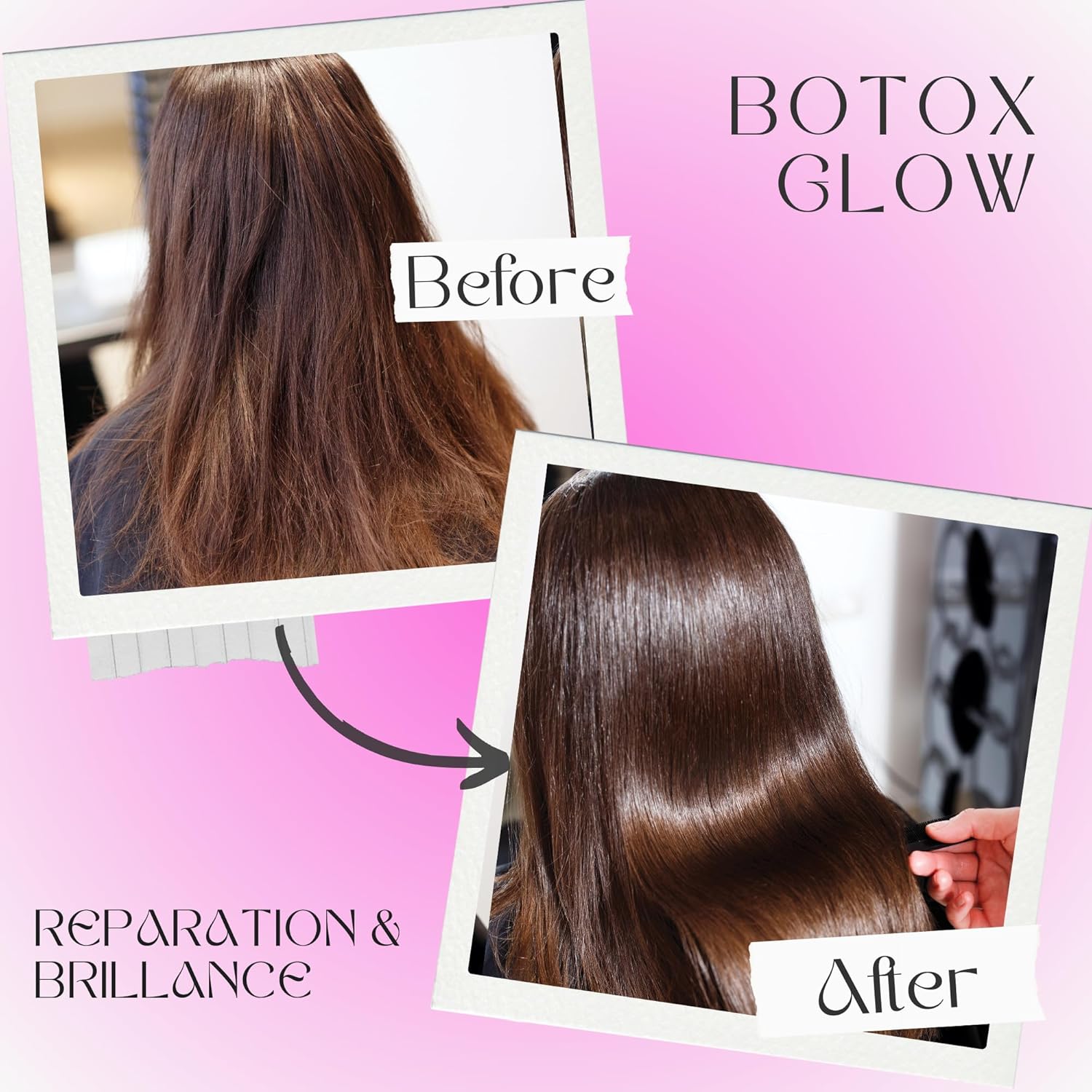 B-Tox Capillaire Sans Formol 1kg - Huile de Ricin, Protéine & Panthenol - Effet Miroir, Réparation, Hydratation - B-Tox Glow Iniya Professional