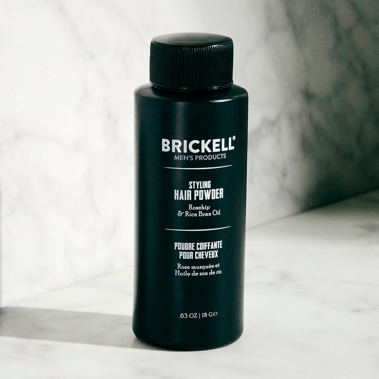 Brickell Poudre coiffante pour Hommes, Crée du Volume, Naturelle et Biologique, Poudre Texturisante Non Grasse, 18 g, Sans Parfum