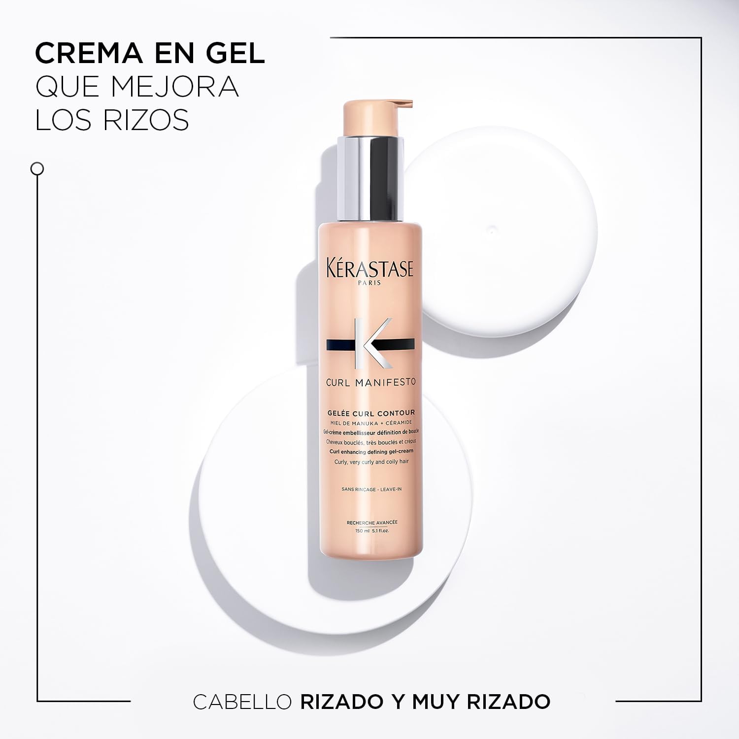 KERASTASE Curl Manifesto - Gelée Curl Contour - Gel-Crème Embellisseur de Boucles - Méthode Boucles - Hydrate & Définit - Miel de Manuka & Céramides - Cheveux Bouclés, Frisés & Crépus - 150 ml