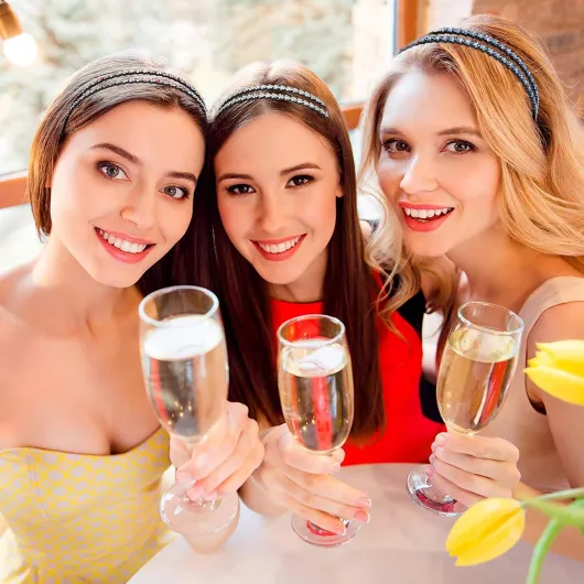 Serre-Têtes à Strass Double Bandeaux de Cheveux en Cristal Diamant Imitation Bandeau de Cheveux en Cristal pour Femmes et Filles 4 Pièces (Couleurs Mélangées) 4 unité (Lot de 1)