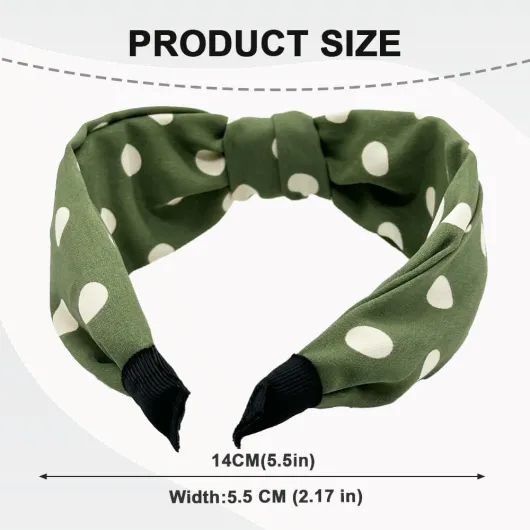 Bandeaux pour Femmes et Filles Noué Bandeau Mode Boho Large Barrettes à cheveux Non glissant Cheveux Accessoires Vintage Turban Bandeau Doux et Élégant (Vert)