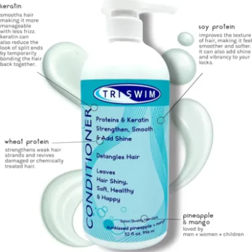 Test TRISWIM Après-Shampoing Nageurs 946 ml : le gros bidon qui sauve (un peu) les cheveux bouffés par le chlore