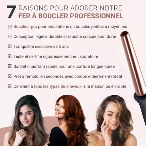 Test Golden Curl Boucleur Rose Gold : un fer conique simple qui fait le job (mais pas parfait)