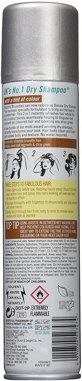 Lot de 2 shampoings sec Beautiful Brunette avec une touche de couleur pour cheveux bruns, cheveux frais pour tous types de cheveux, 2 x 200 ml 200 ml (Lot de 2)