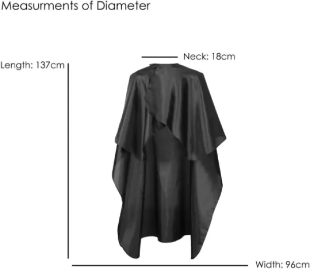 TRIXES Blouse de Salon de Coiffure Noire pour Coupes, Couleurs et mèches Taille unique