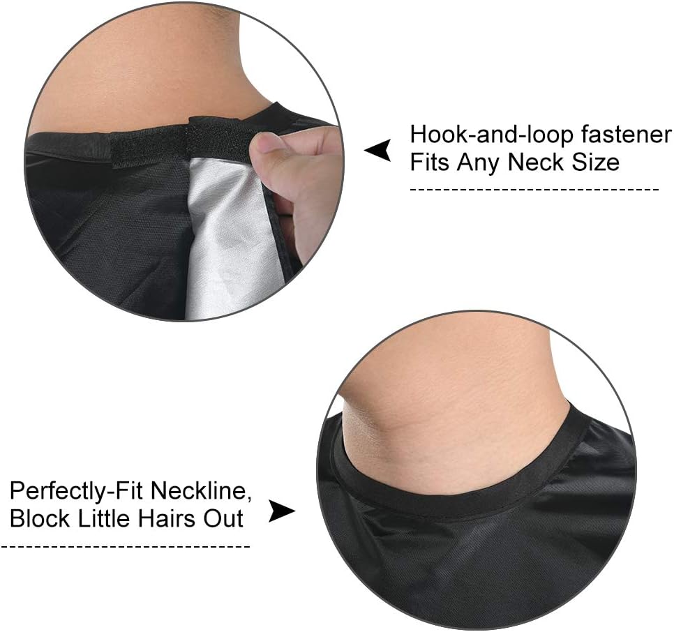 Capes de Coiffeur de Salon Pleine Longueur, Robe de Coiffure Professionnelle en Nylon Imperméable pour Coupe de Cheveux 1#noir