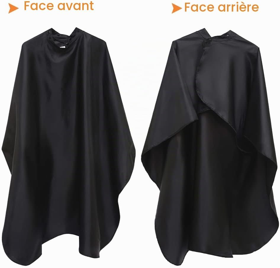 ® Cape de Coiffure pour Coupe de Cheveux, Cape de Barbier légère, Cape de Coupe de Coiffure Professionnelle et Fermeture à Bouton à Usage Domestique 143 * 126
